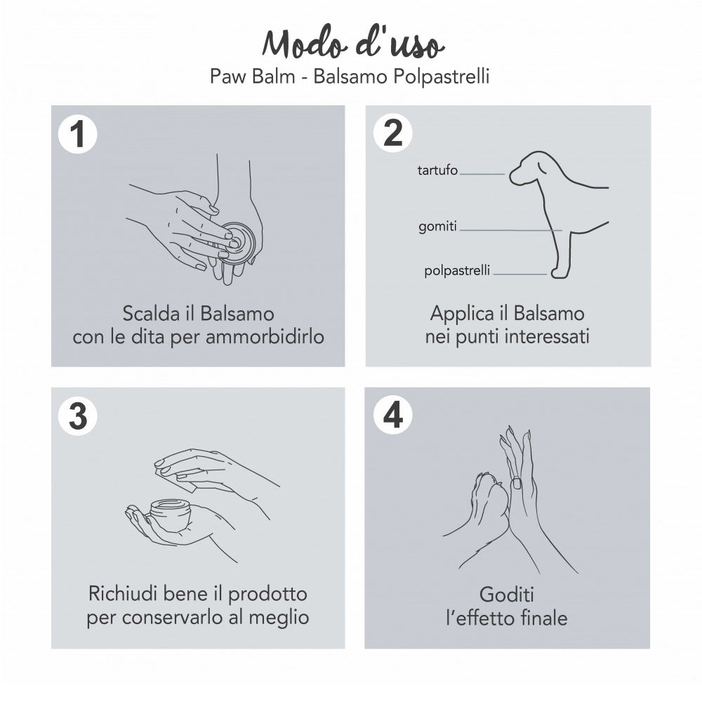 Vasetto di balsamo per zampe, naso e gomiti per cani e gatti Yuup Paw Balm da 40 g